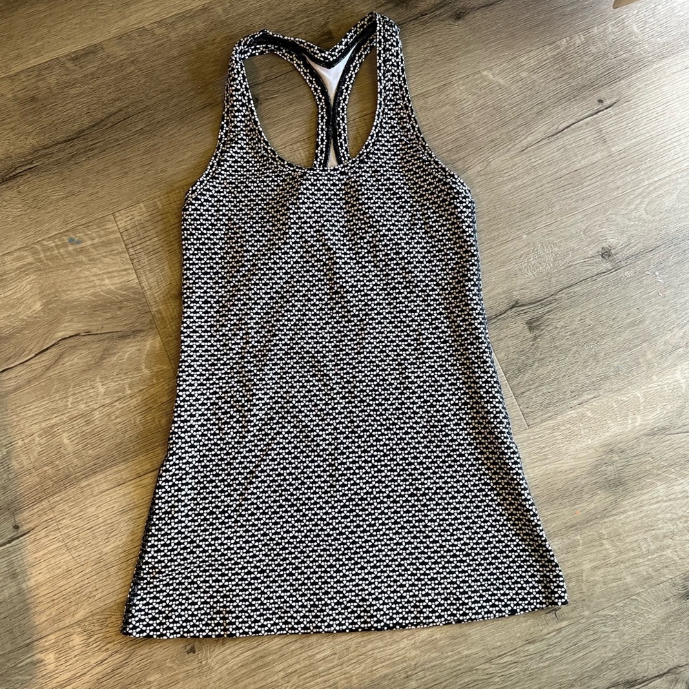 Lululemon racerback Black and White Racerback Tank Top